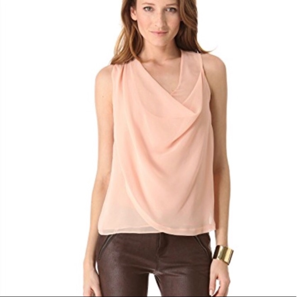 Diane Von Furstenberg Breezy Cowl Neck Blouse, EUC